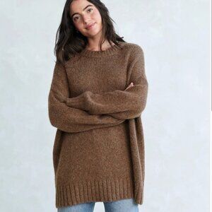Jenni Kayne Aplaca Cocoon Crewneck Brown Large Sold Out